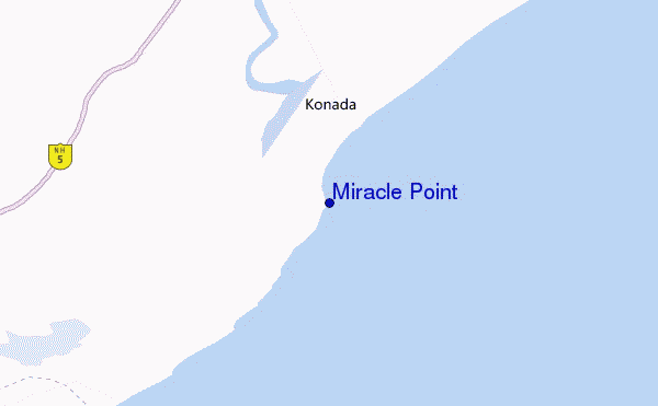 mapa de localização de Miracle Point