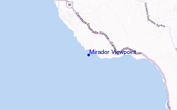 mapa de localização de Mirador Viewpoint