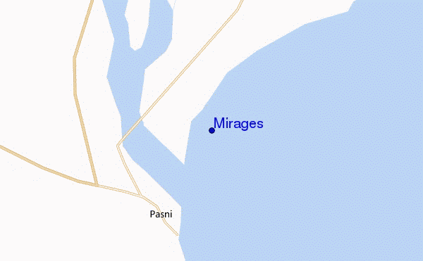 mapa de localização de Mirages
