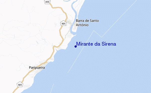 mapa de localização de Mirante da Sirena