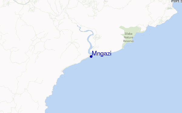 mapa de localização de Mngazi