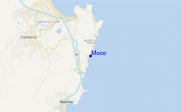 mapa de localização de Moco