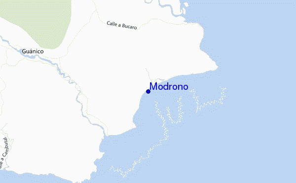 mapa de localização de Modrono