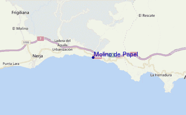 mapa de localização de Molino de Papel