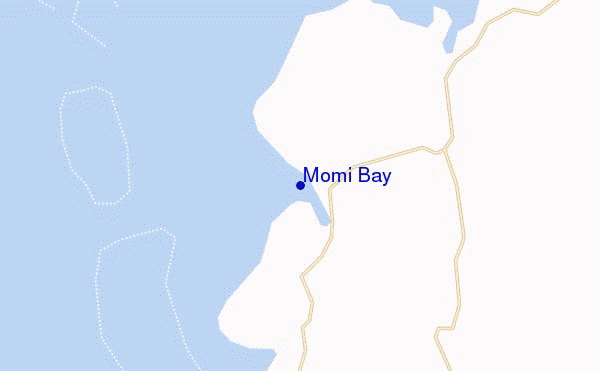 mapa de localização de Momi Bay