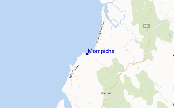 mapa de localização de Mompiche