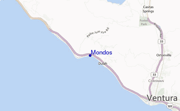 mapa de localização de Mondos