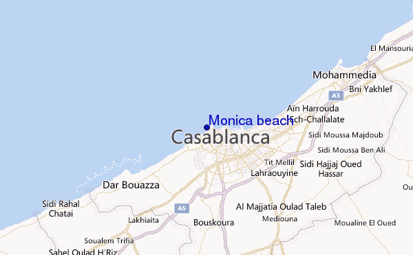 Monica beach Location Map