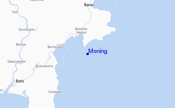 mapa de localização de Moning