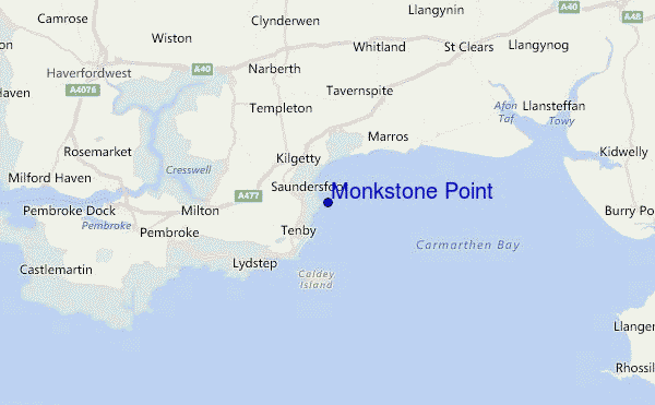 Monkstone Point Location Map