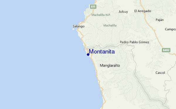 Montanita Location Map