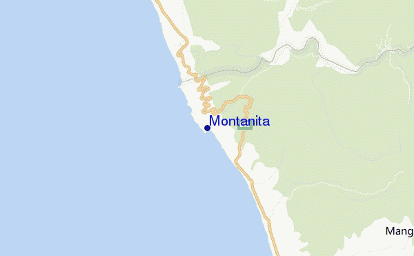 mapa de localização de Montanita