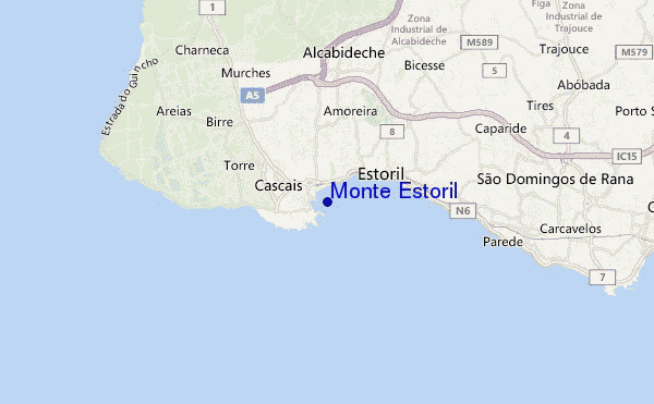 mapa de localização de Monte Estoril