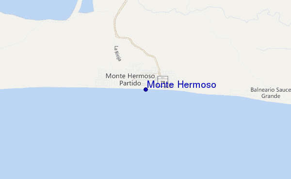 mapa de localização de Monte Hermoso