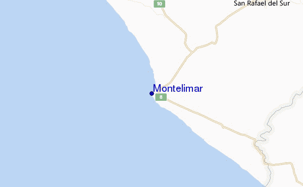 mapa de localização de Montelimar