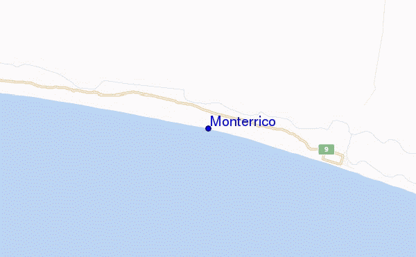 mapa de localização de Monterrico