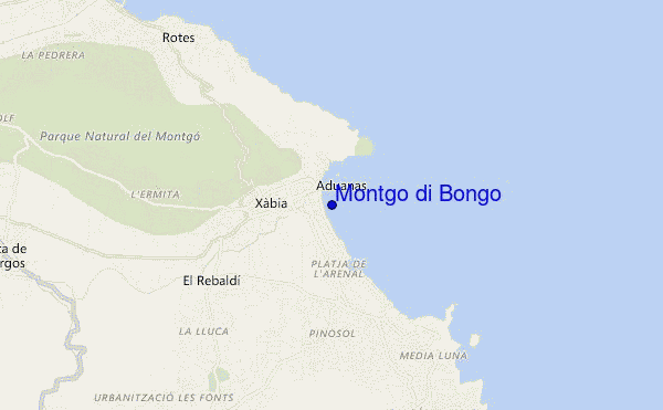 mapa de localização de Montgo di Bongo