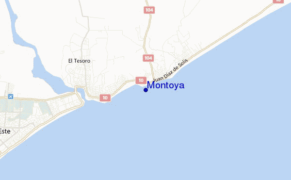 mapa de localização de Montoya