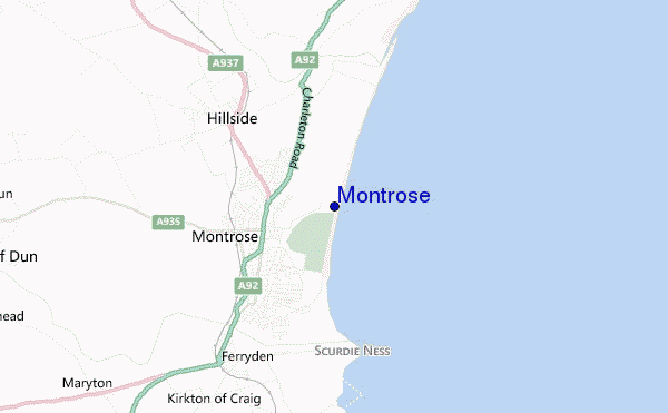 mapa de localização de Montrose