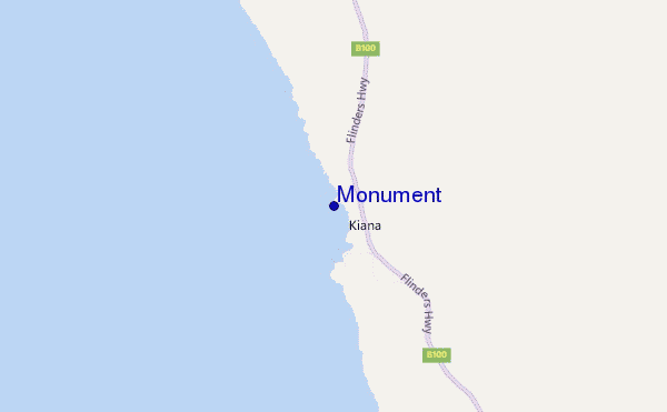 mapa de localização de Monument