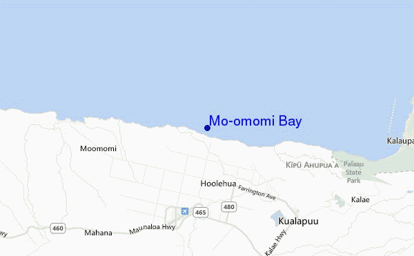 mapa de localização de Mo'omomi Bay