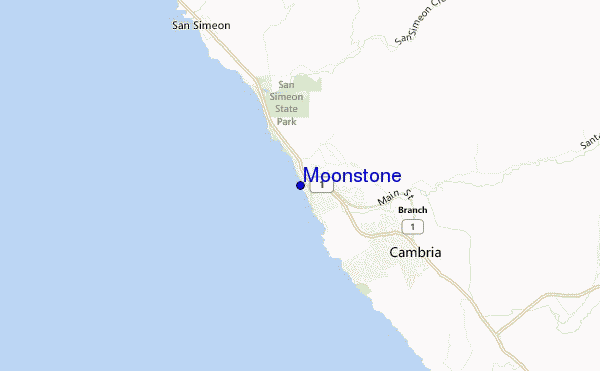 mapa de localização de Moonstone