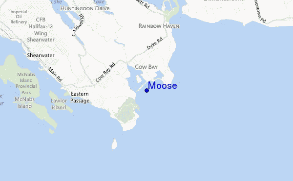 mapa de localização de Moose