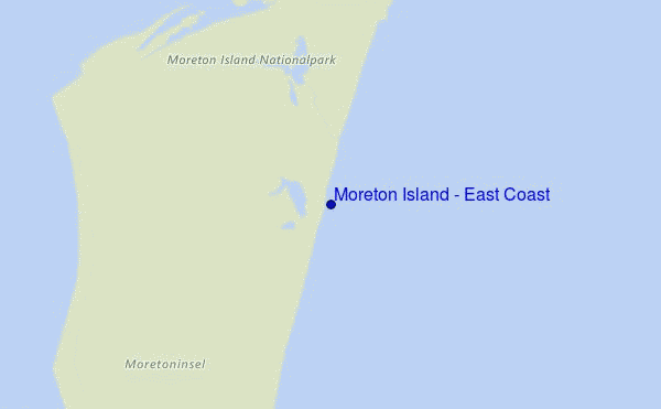 mapa de localização de Moreton Island - East Coast