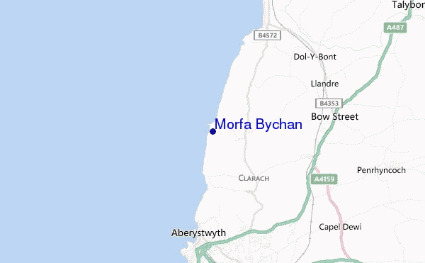 mapa de localização de Morfa Bychan