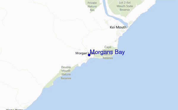 mapa de localização de Morgans Bay