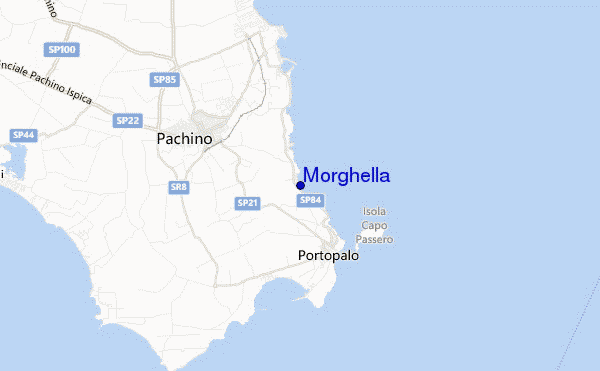 mapa de localização de Morghella