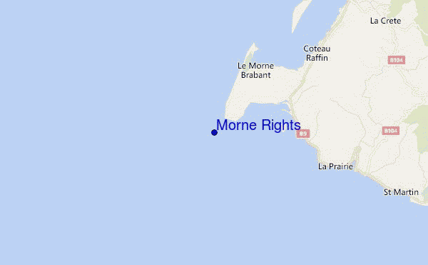 mapa de localização de Morne Rights