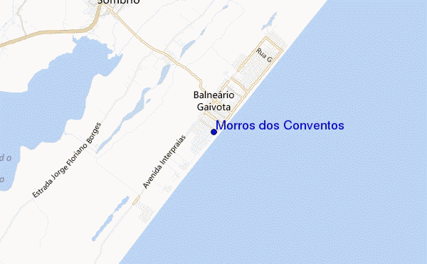 mapa de localização de Morros dos Conventos