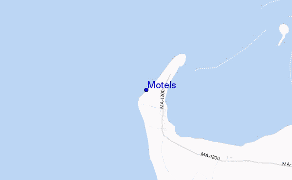 mapa de localização de Motels