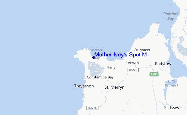 mapa de localização de Mother Ivey s Spot M