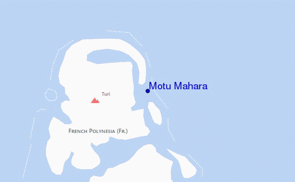 mapa de localização de Motu Mahara