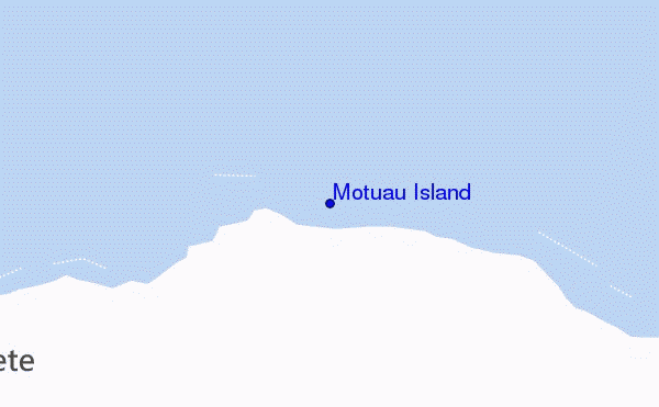 mapa de localização de Motuau Island