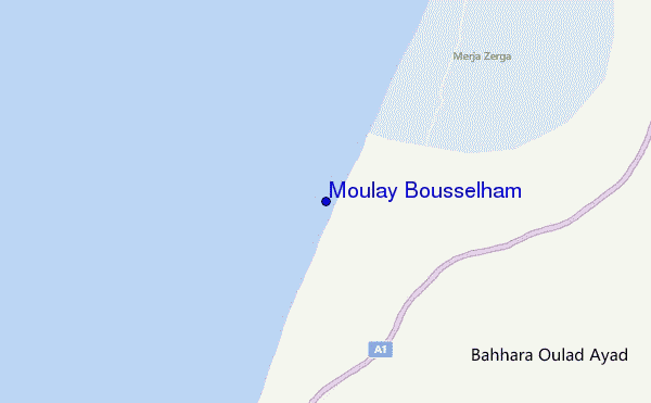 mapa de localização de Moulay Bousselham