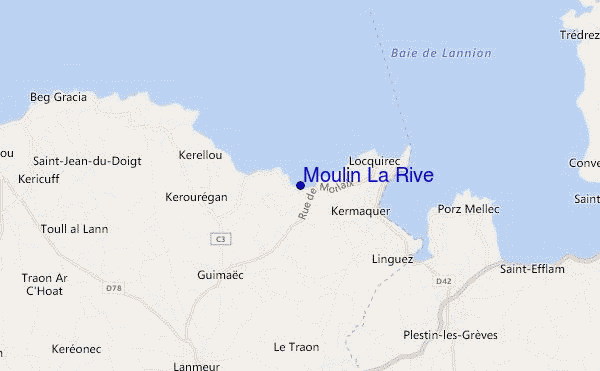 mapa de localização de Moulin La Rive