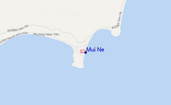 mapa de localização de Mui Ne
