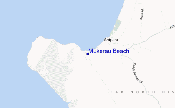 mapa de localização de Mukerau Beach