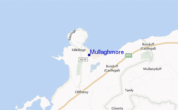 mapa de localização de Mullaghmore