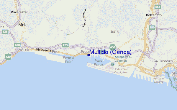 mapa de localização de Multido (Genoa)