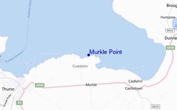 mapa de localização de Murkle Point