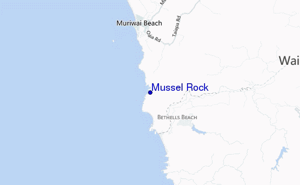 mapa de localização de Mussel Rock