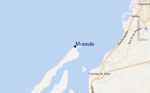 mapa de localização de Mussulo