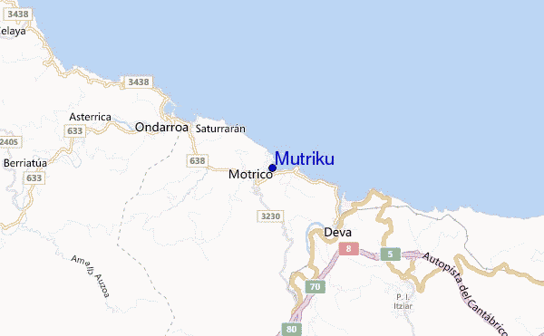 mapa de localização de Mutriku