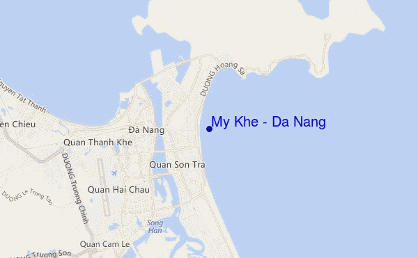mapa de localização de My Khe / Da Nang
