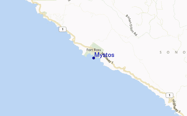 mapa de localização de Mystos