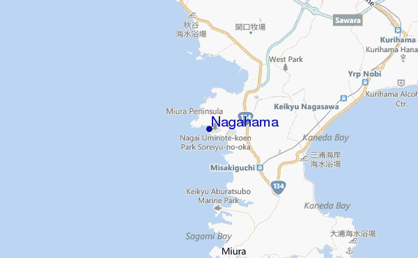 mapa de localização de Nagahama